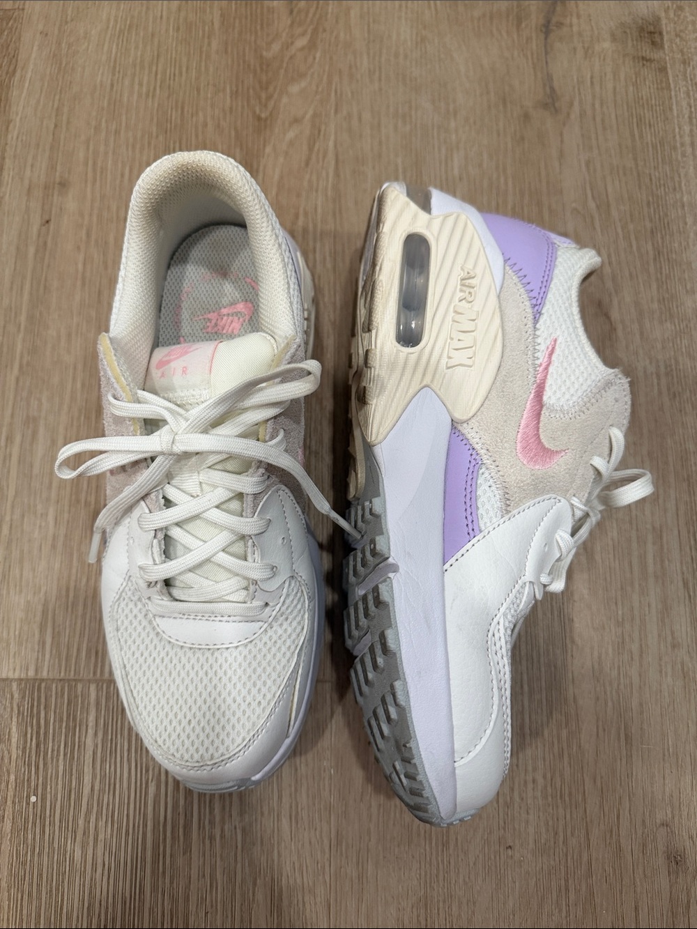 Nike Women’s Sneakers in White with Pink & Lavender Accents
